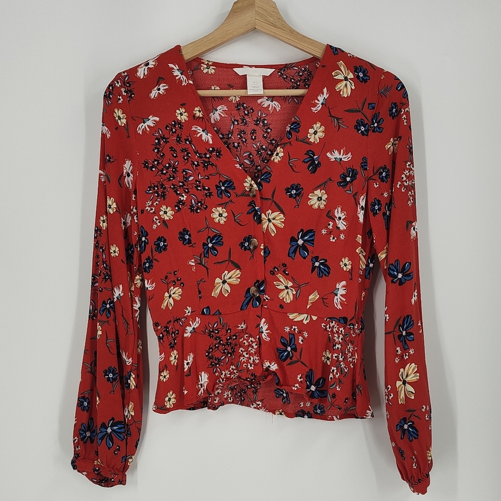 H&M | floral print blouse